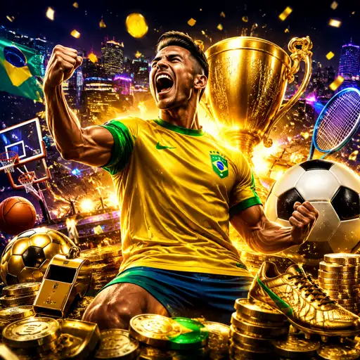 Estádio de futebol iluminado durante partida noturna